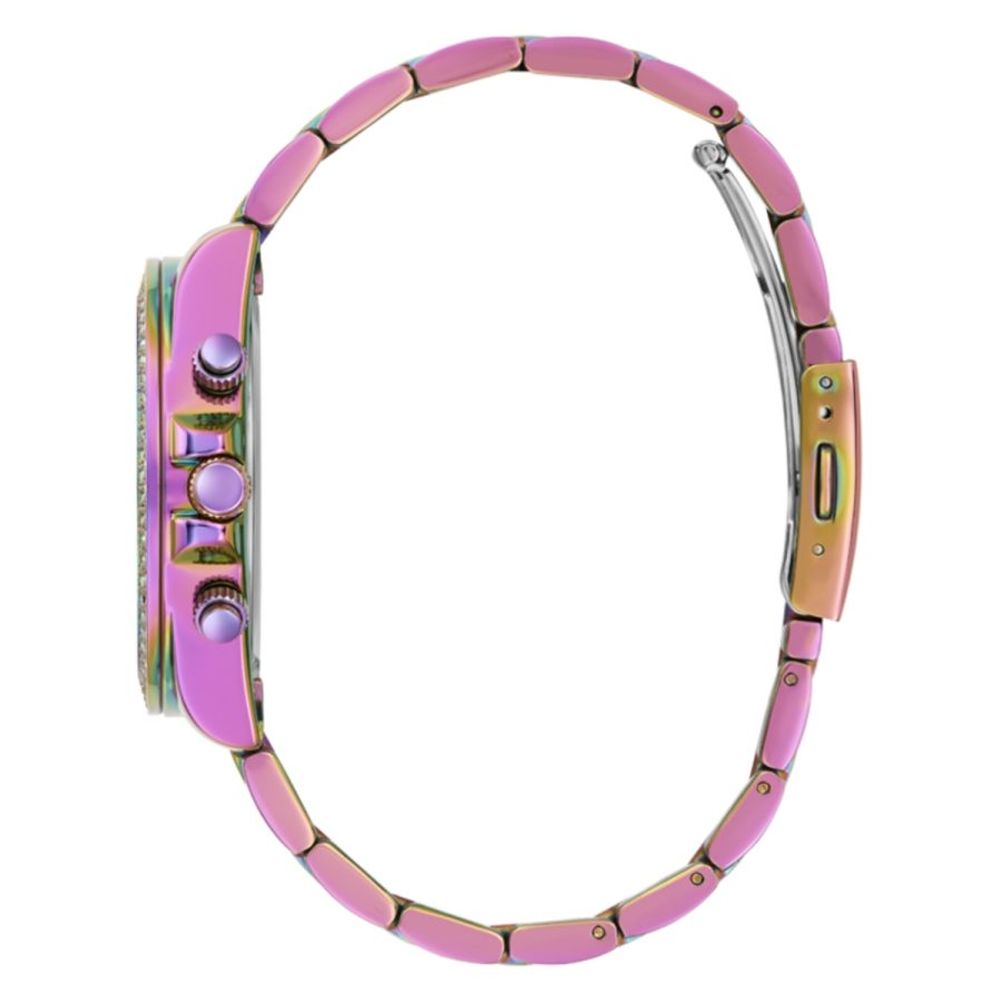 Guess Quartz Analog Purple Stainless Steel Watch with Purple Dial