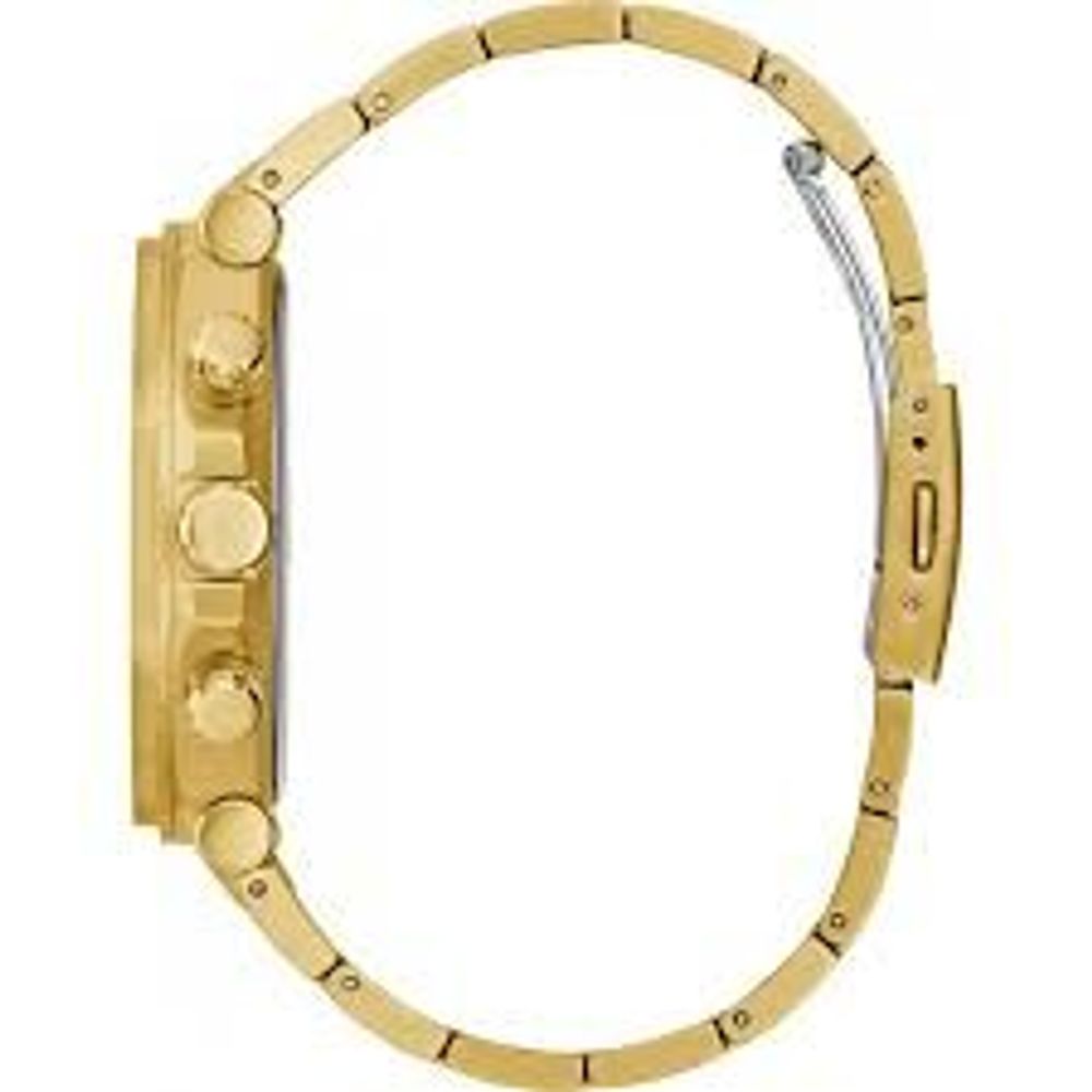Guess Quartz Gold Stainless Steel Watch with Black Dial