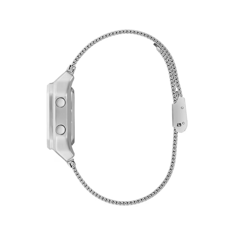 Guess Quartz Digital Stainless Steel Watch with Grey Dial and Bracelet