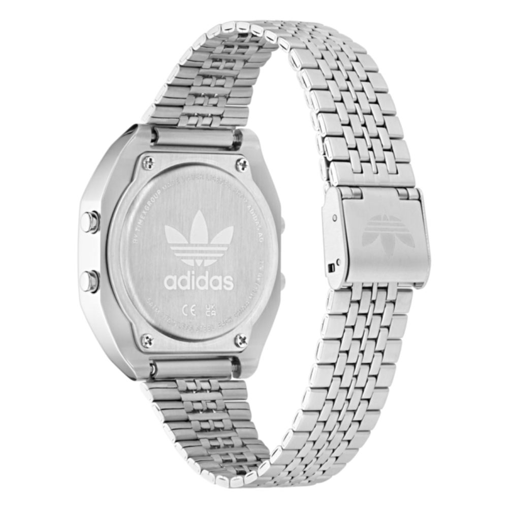 Adidas Grey Stainless-Steel Digital Watch