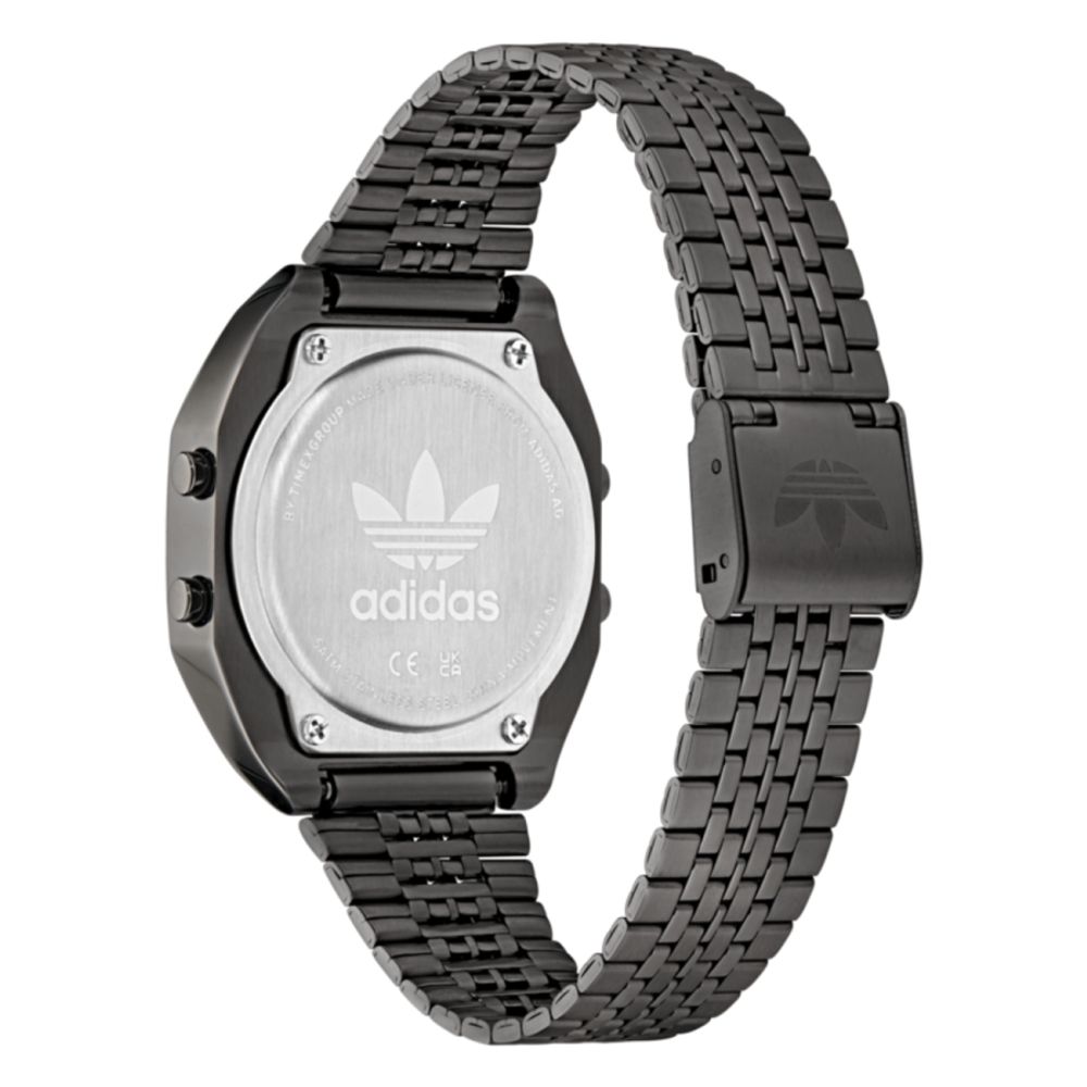 Adidas Black Stainless-Steel Digital Watch