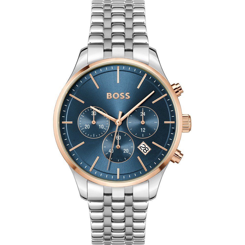 Hugo Boss Stainless-Steel Blue Dial Quartz Watch