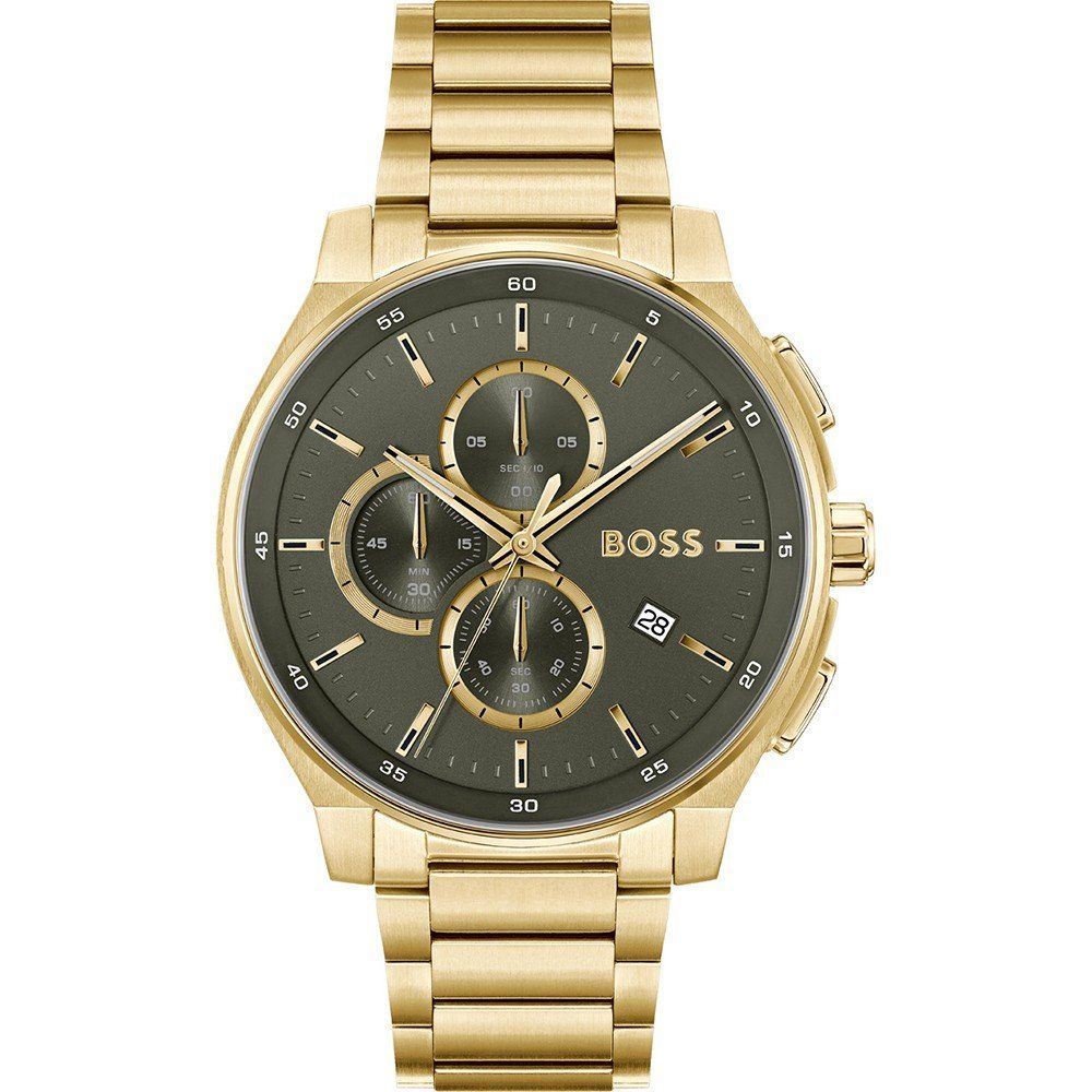 Hugo Boss Golden Stainless-Steel Quartz Watch