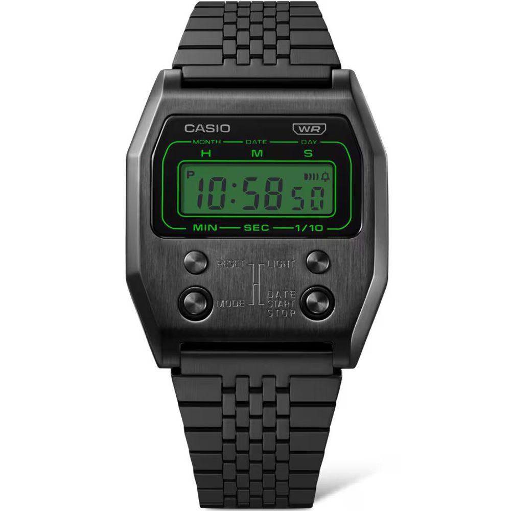 Casio Black Stainless-Steel Digital Watch