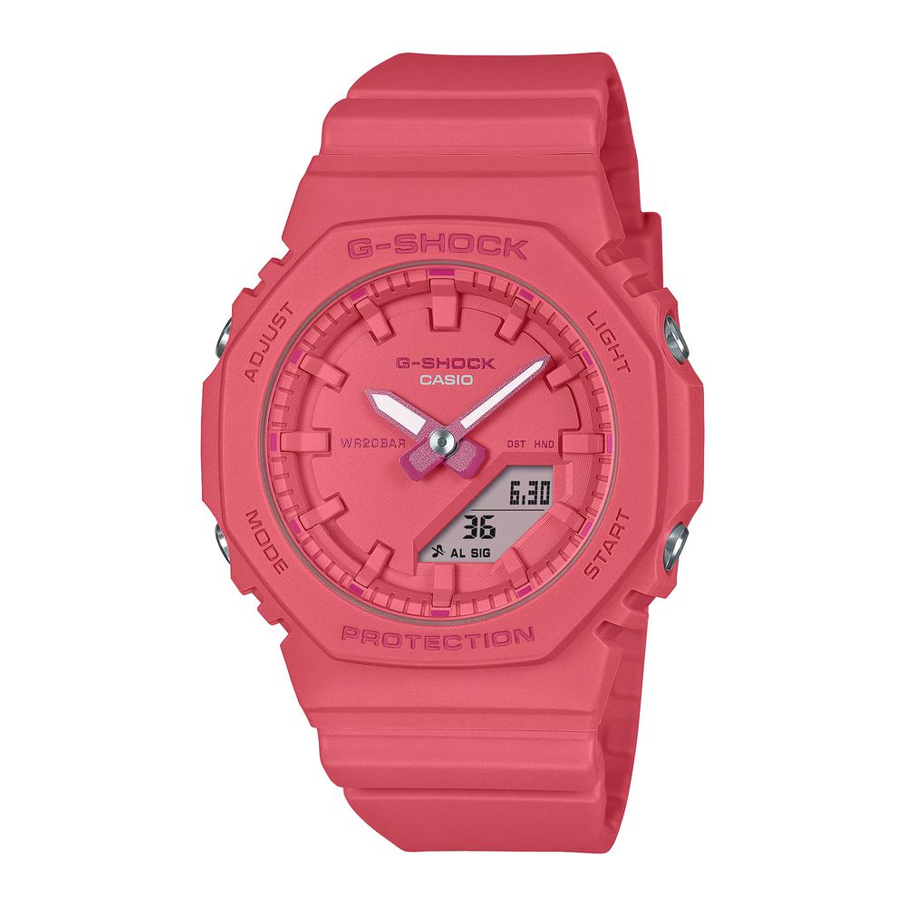 Casio Pink Resin Dual-Display Sport G-Shock Watch