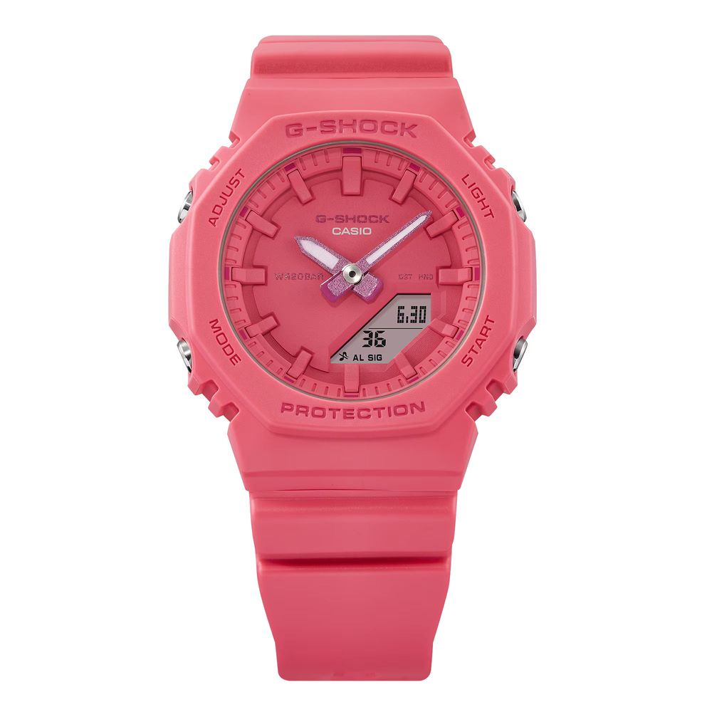 Casio Pink Resin Dual-Display Sport G-Shock Watch
