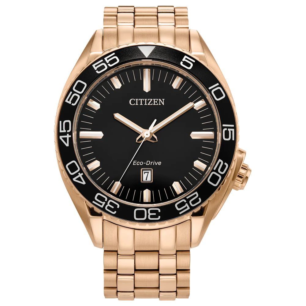 Citizen Golden Solar Sapphire Dress Watch