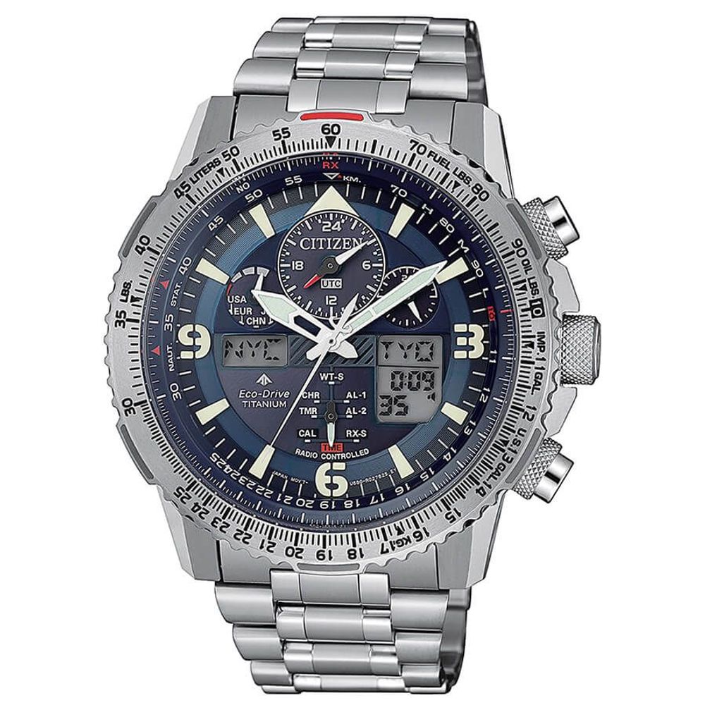 Citizen Skyhawk Super Titanium Eco-Drive Radio-Controlled Watch – Blue Dial Edition