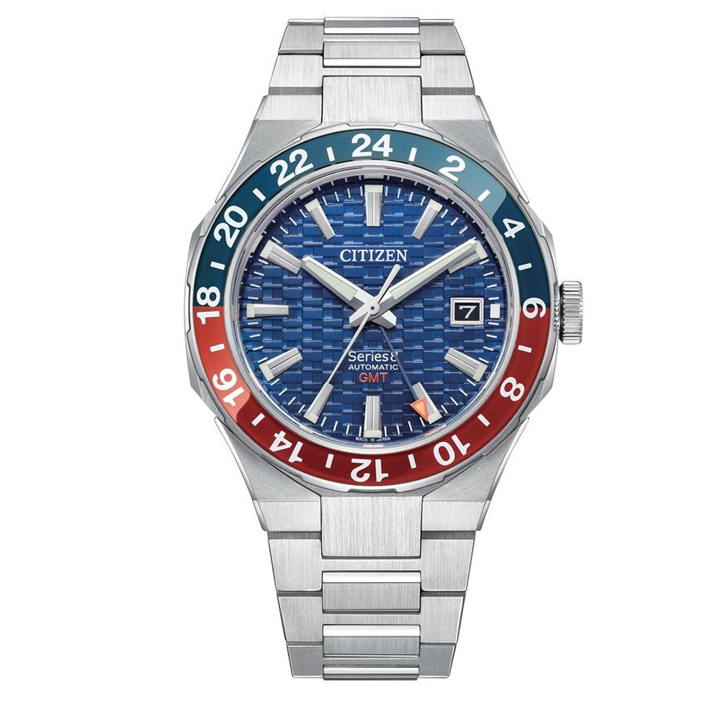 Citizen Series 8 Automatic GMT Watch - Blue Dial Stainless-Steel Edition