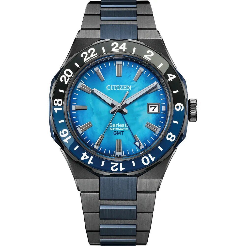 Citizen Series 8 GMT Automatic Watch - Blue Dial Stainless-Steel Edition
