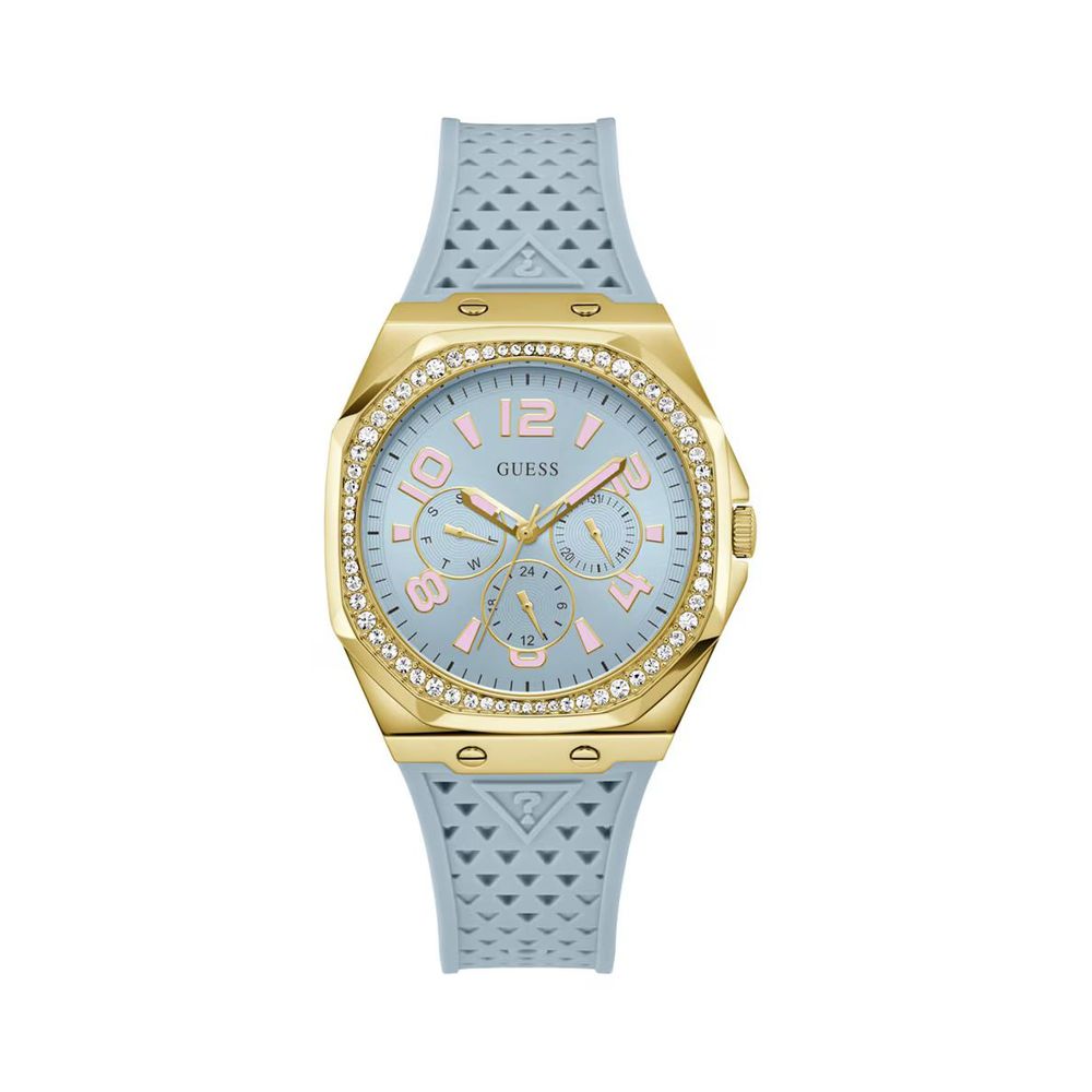 Guess Zest Multifunction Gold & Blue Quartz Watch