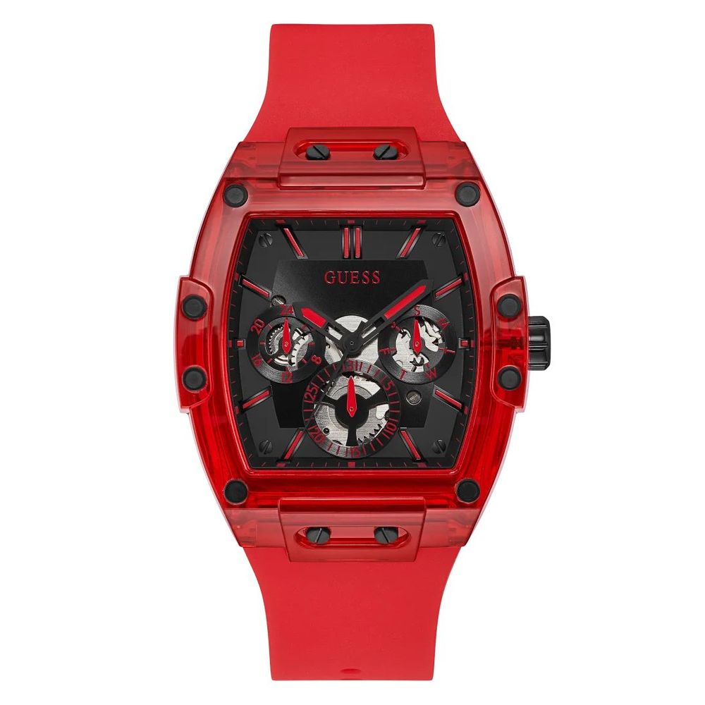 Guess Phoenix Date Red Quartz Watch
