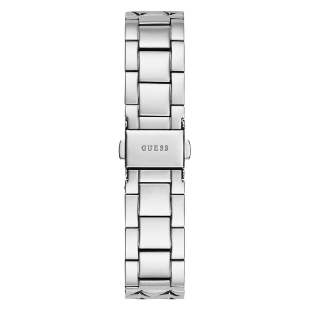 Guess Grey Stainless-Steel Quartz Watch – Black Dial Edition